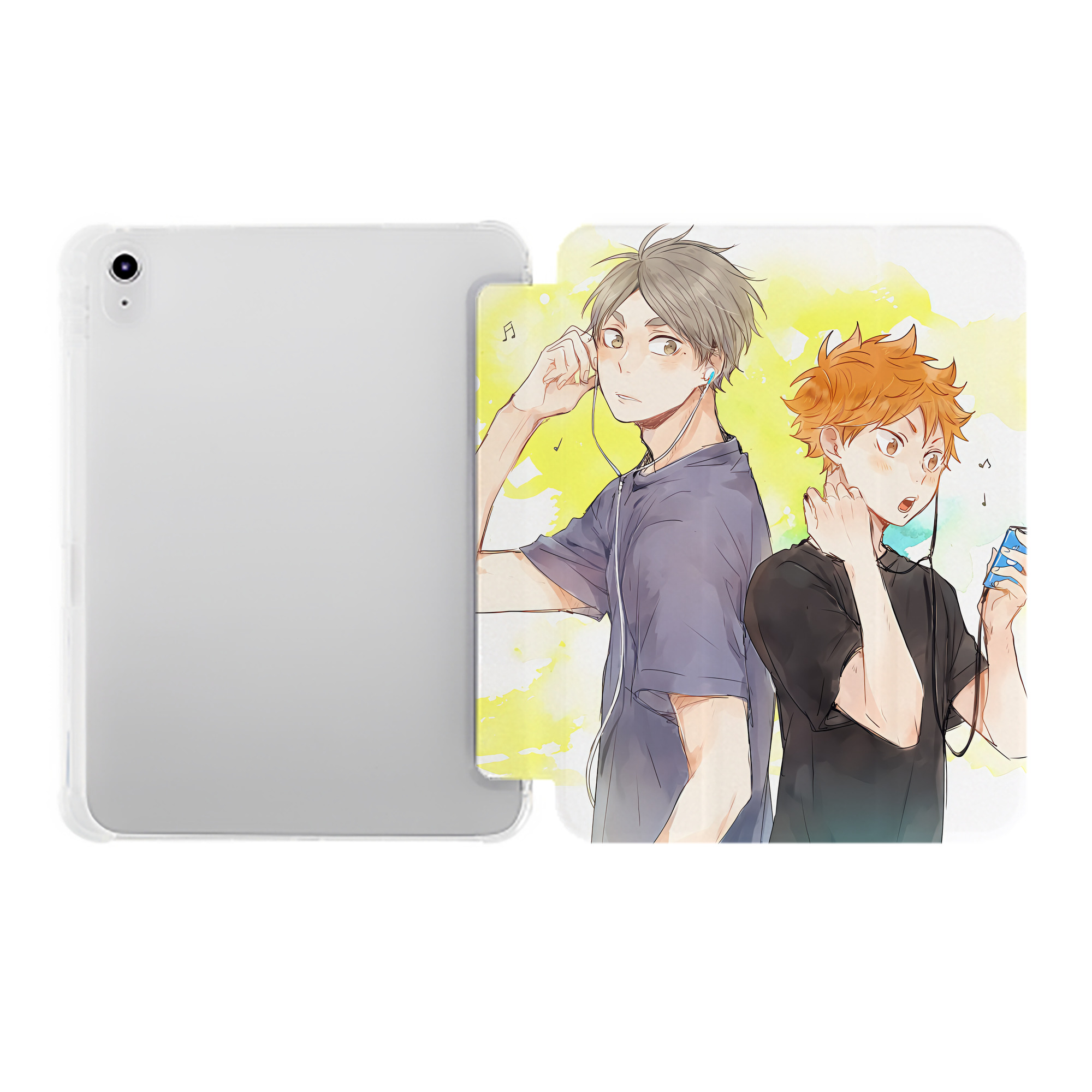 （画像用） ハイキュー!! Haikyu!! IPad ケース ペン収納付き 三つ折りスタンド PUレザー×シリコン 対応機種9.5/10.5/10.9インチ